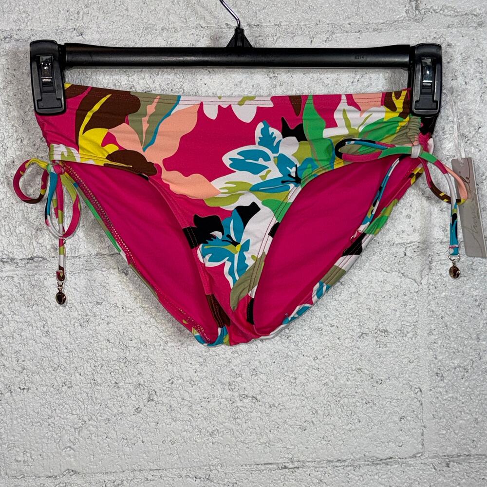Anne Cole Ruched-Side tie Bikini Bottoms, Multi floral small